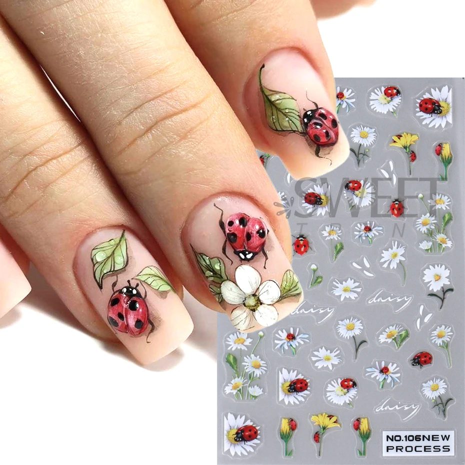 ladybug nail art