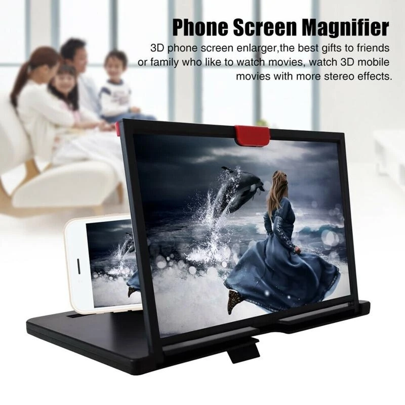 10/12 Inch 3D Mobile Phone Screen Projection Amplifier Smartphone Desktop Bracket Universal Cellphone Screen Magnifier phone screen amplifier