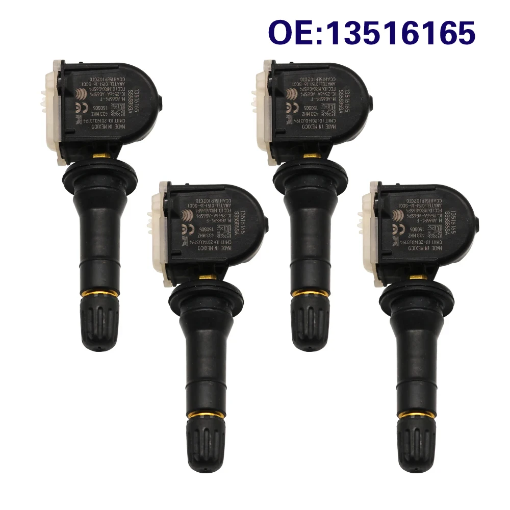 4 Stuks 13516165 Tpms Bandenspanning Sensor Voor 2019-2025 Cadillac Xt 6 Xt 4 Xt5 Cruze Traverse 433Mhz Tpms Sensor 13598773 13540602