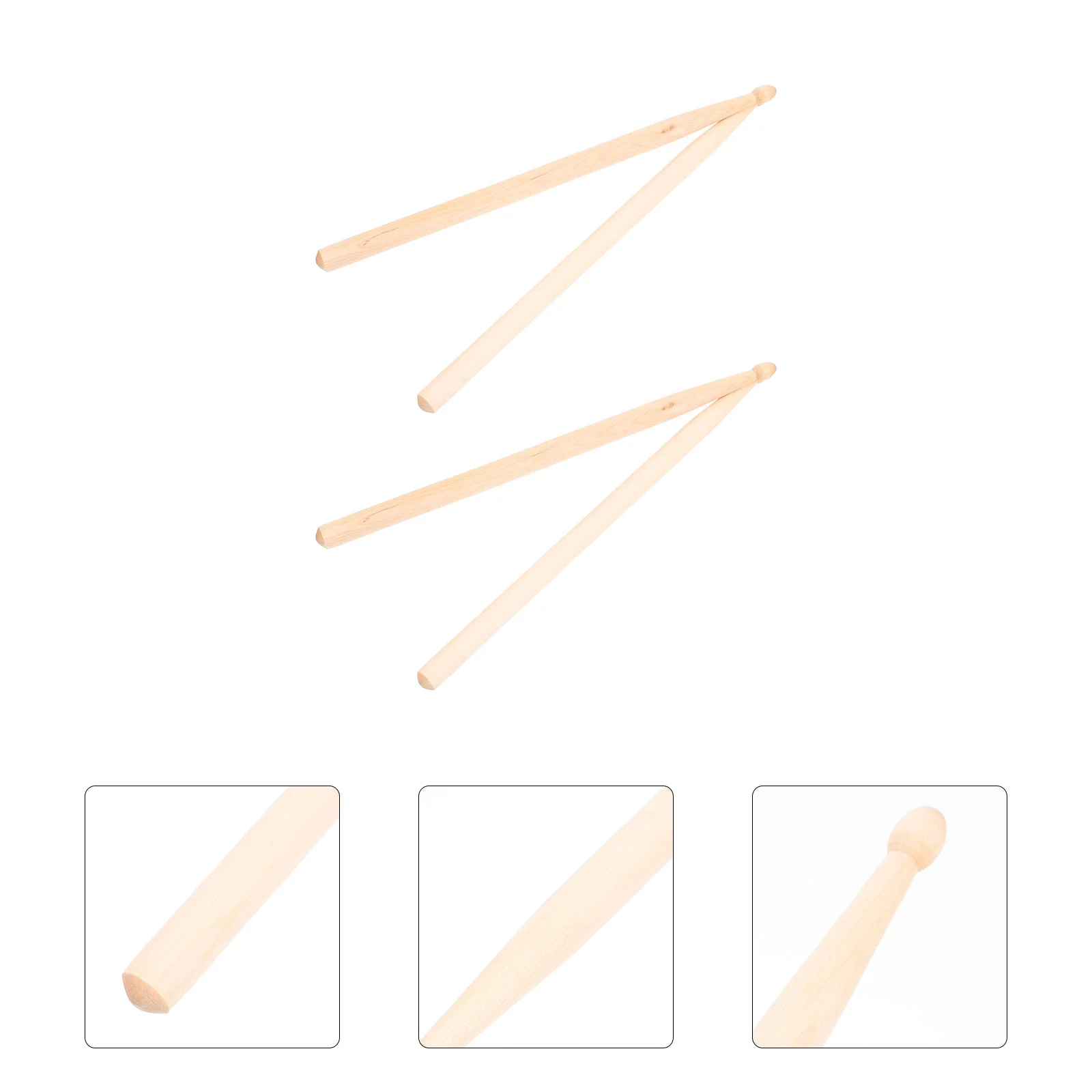 

2 Pairs Children's Drumsticks Accessories Performance Percussion Practical Universal Maple Durable Jazz Music Stage
