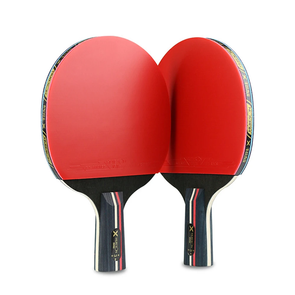 1Set Table Tennis Racket 2PCS Professional Ping Pong Racket Set Rubber Hight Quality Table Tennis Two Rackets Three Table Tennis