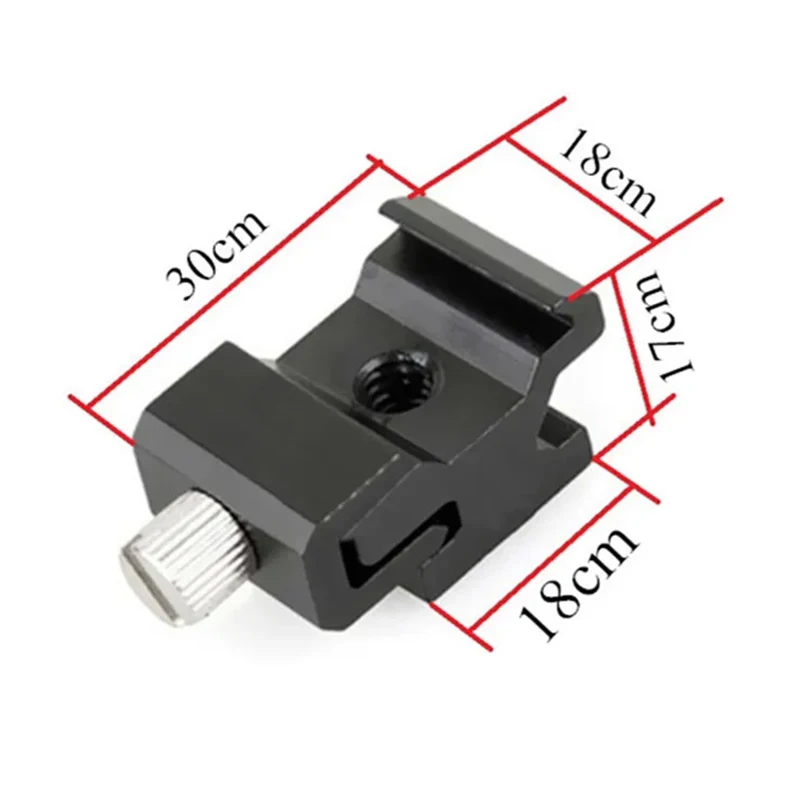 Camera flash adapter 2PCS 2x Hot Shoe Flash Bracket Camera Black Metal Cold Shoe Mount Adapter With 1/4 Tripod Screw for Light Stand Tripod Holder