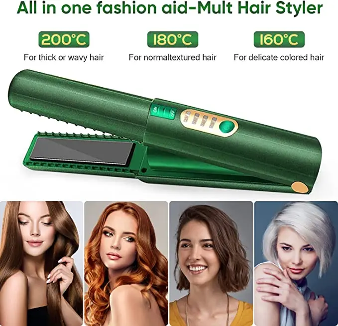 new Mini Professional 2 in 1 Portable Hair Curler Hair Straightener Flat Iron Hairs Straightening Corrugated Iron Styling Tools