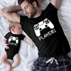 Player 1/2/3/4 Funny Father Daughter Son Family Look Shirt Cotton Short Sleeve Tee For Daddy Baby Romper Family Matching Clothes 3