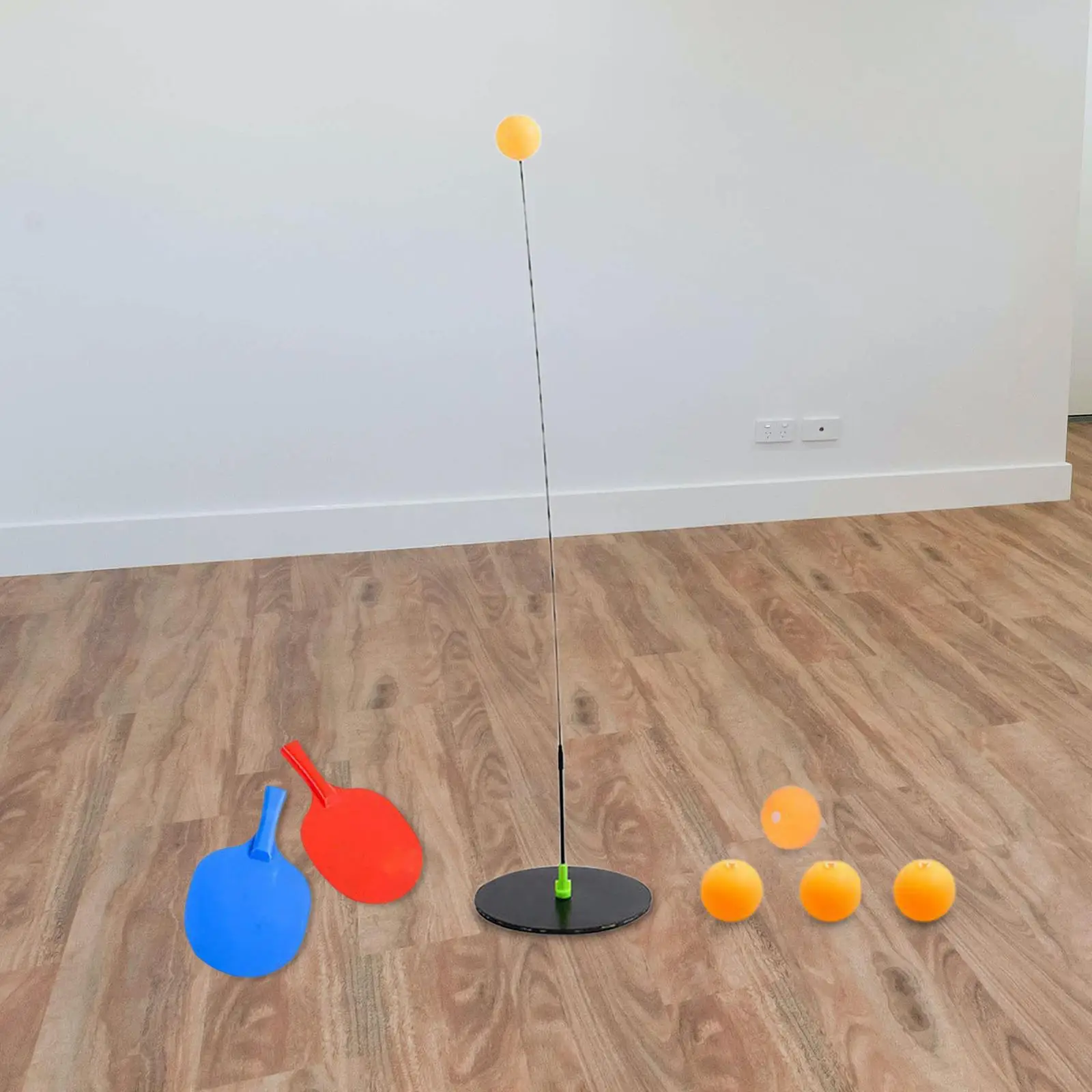 Table Tennis Trainer Ping Pong Paddles and Balls Set Training Metal Base