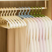 5/10pcs Adult Wide Shoulder Thickened Non-slip Clothes Hanger Household Clothes Rack Clothes Drying Rack Plastic Clothes Hanger 1