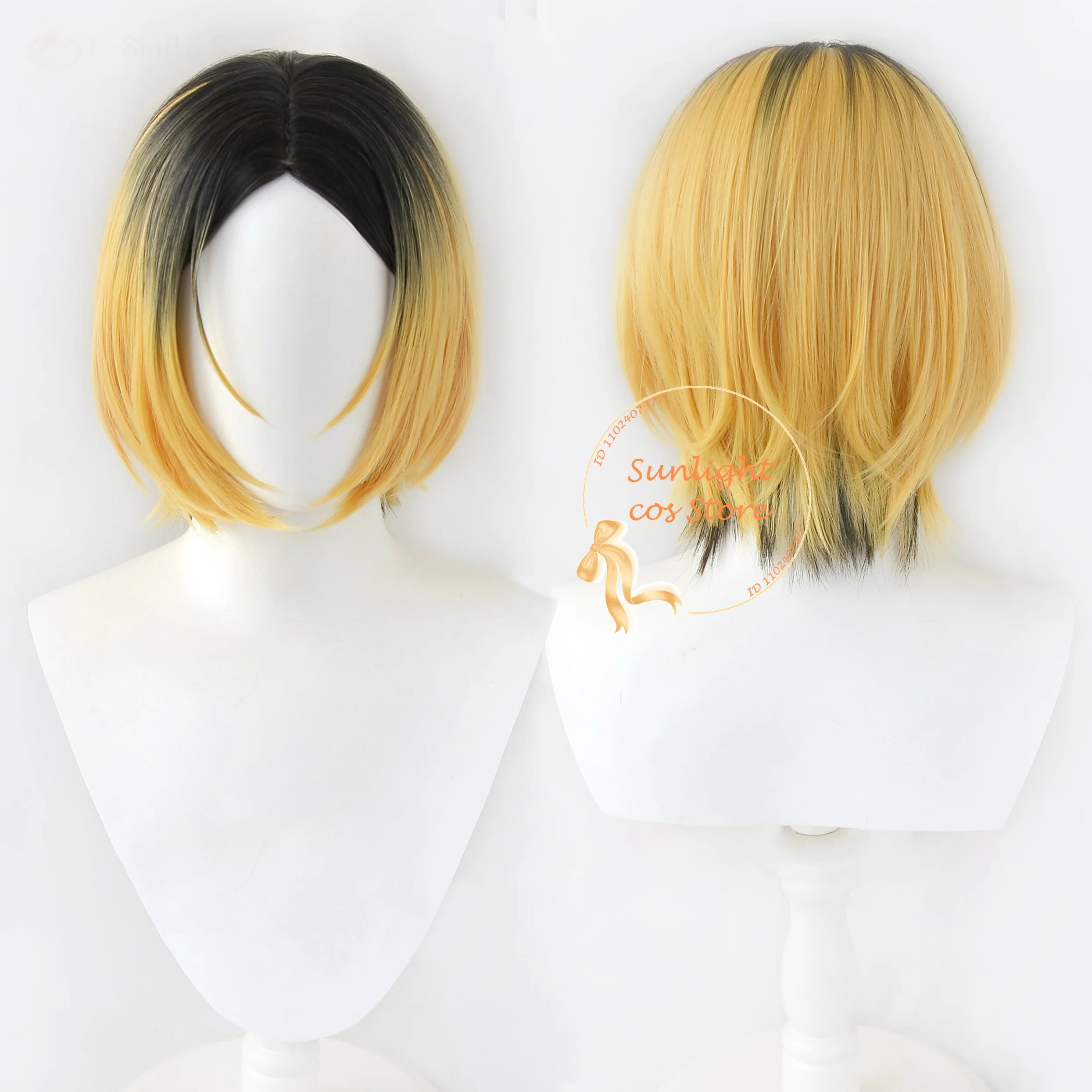 

Парик для косплея аниме Kozume Kenma, короткие черные, золотые парики, термостойкие синтетические волосы, парики унисекс из аниме с шапочкой