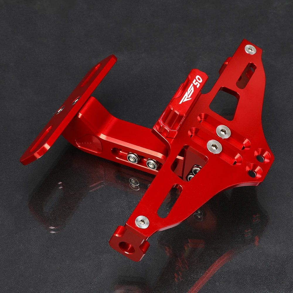 For Aprilia Rs50 Motorcycle Adjustable Rear Tail Tidy License Plate Holder Bracket Led Light Rs 50 1999-2005 2004 2003 2002 2001