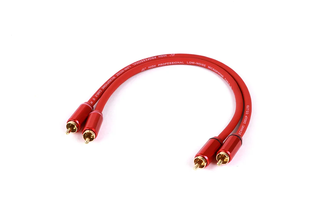 RCA-Kabel, vergoldeter RCA-Stecker auf Stecker, Audio-Stereo-Adapter, abgeschirmtes Kabel für Heimkino, HDTV, Verstärker, Hi-Fi-System, Lautsprecher – Detail 8