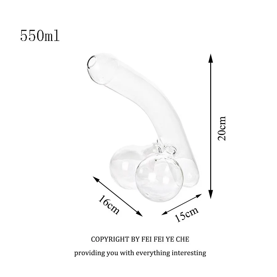 Unique Funny Decanter, Party Drinkware, Whiskey Decanter, Wine Borosilicate Glass, Barware Gadget, 500ml