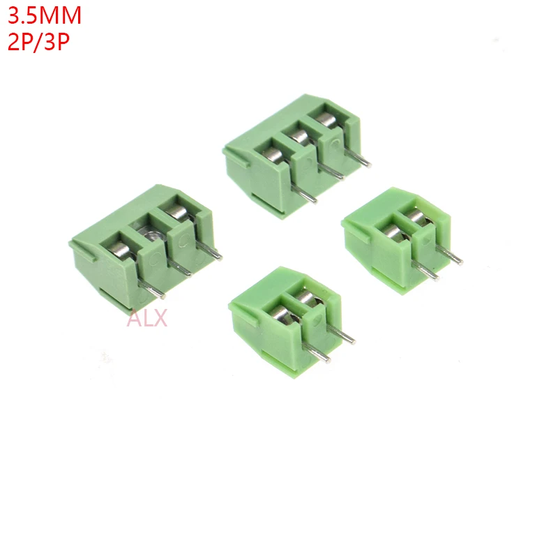 

1000PCS kf350-3.5-2P 3P 3.5MM pitch straight pin pcb screw terminal block connector 2PIN 3PIN green KF350 3.5 2P KF350-2P