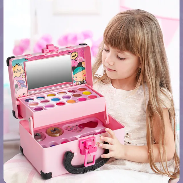Fashion Girls Make Up Toy Set Pretend Play Princess Pink Makeup Beauty  Safety Non-toxic Kit Toys for Dressing Cosmetic Kids Gift - AliExpress