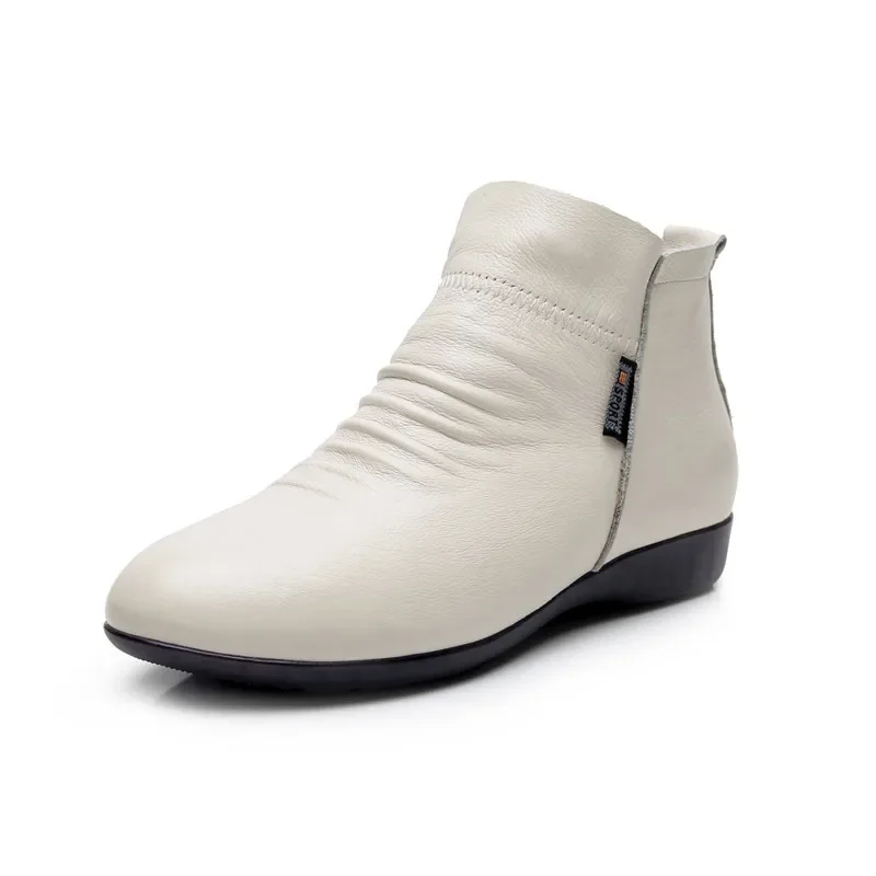 Bota Branca Botinha Com CadarÃ§o Feminina Bico Fino Bota Branca