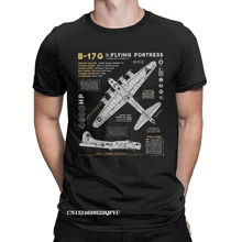 Camiseta de algodón para hombre, camisa de B 17, Flying Fortress, prémium, avión de combate, WW2, piloto de guerra, avión, ropa de talla grande