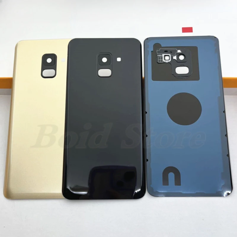 Back Glass Battery Cover Rear Door Housing Case With Camera Lens Replacement Parts For SAMSUNG Galaxy A8 2018 A530 A530F camera lens cover phone back cover glass phone back cover phone camera lens glass battery cover samsung phone case