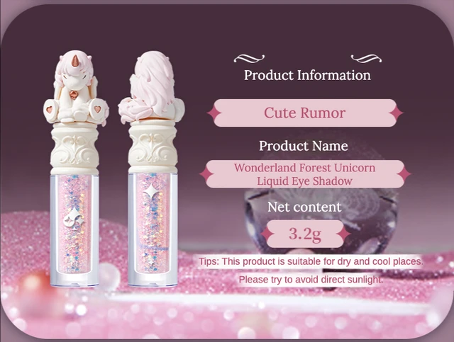 CityMona & CuteRumor Unicorn Liquid Eyeshadow Glitter Kawaii Makeup (U04)