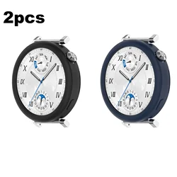 Premium Silicone Watch Case - Soft Protective Cover and Accessory for Watch GT5  46mm (Black Ink blue)