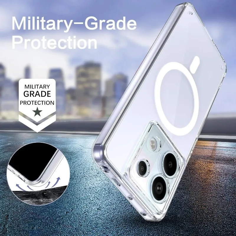 Magnetic Wireless Charging Clear Acrylic Phone Case