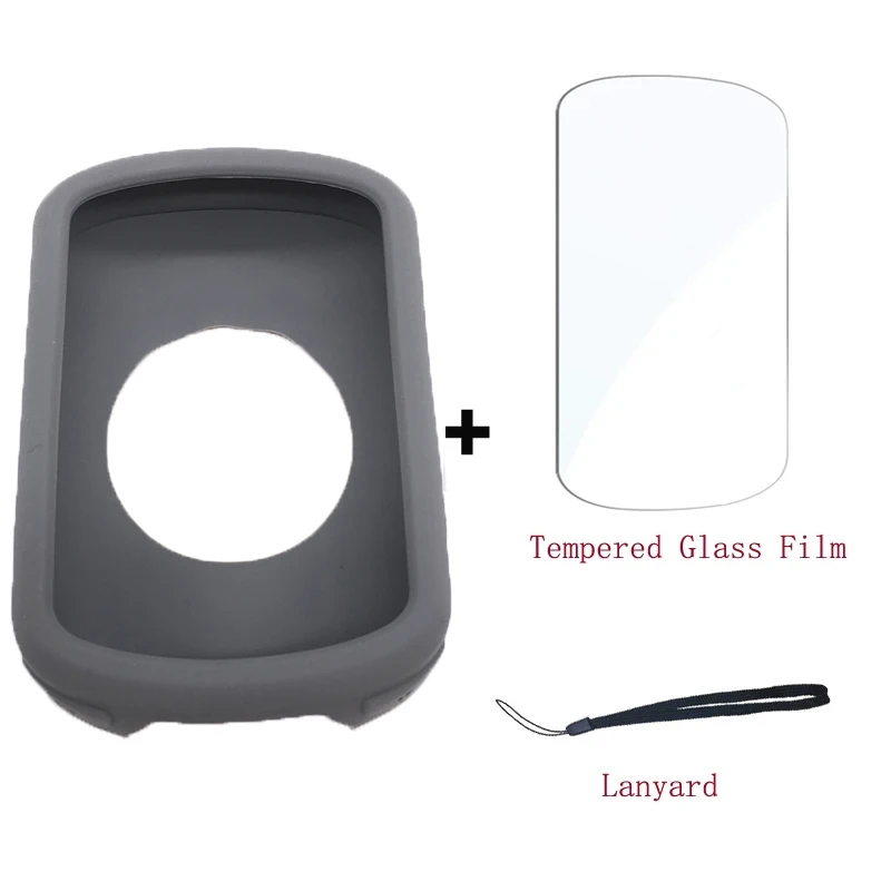 Silicone Case with Tempered Glass Screen Protector for Garmin Edge GPS Computers