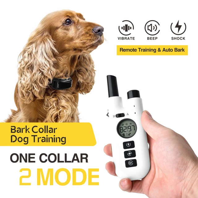 Dog Training Bark Collar 2 in 1 No Bark Control Collar 800M Rechargeable Dog Electric Collar Remote Waterproof Dog Pet Product 1