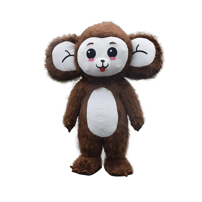 

Inflatable Cute Big-eared Monkey Cartoon Costume Goofy Long Hair Mascot Walk Role-play, Parties, Anniversaries, Weddings
