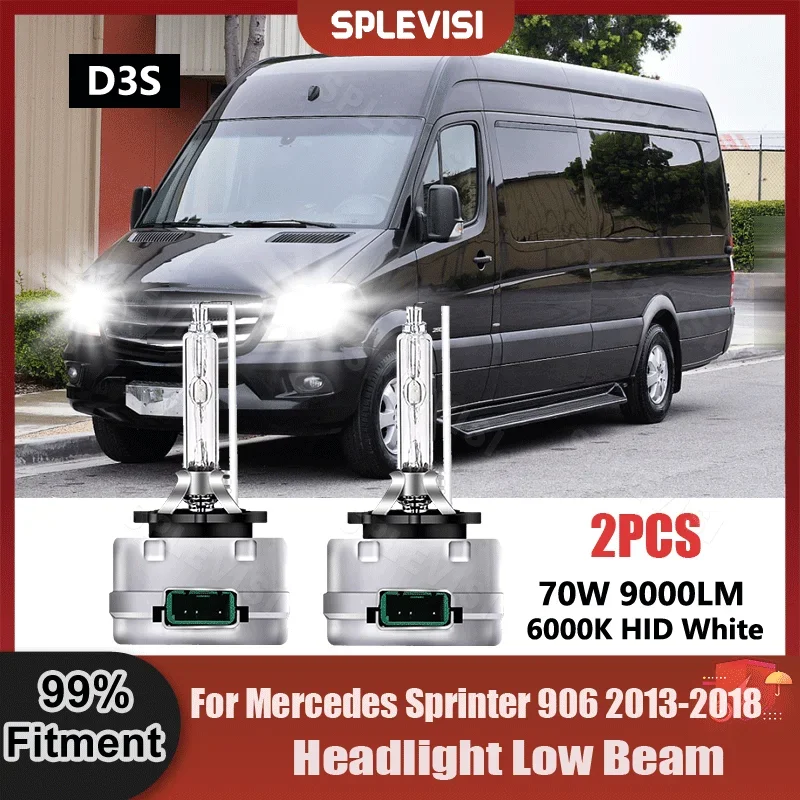 

SPLEVISI High Intensity Discharge Lamp D3S Xenon Light Bulbs 9000LM 70W For Mercedes Sprinter 906 2013 2014 2015 2016 2017 2018