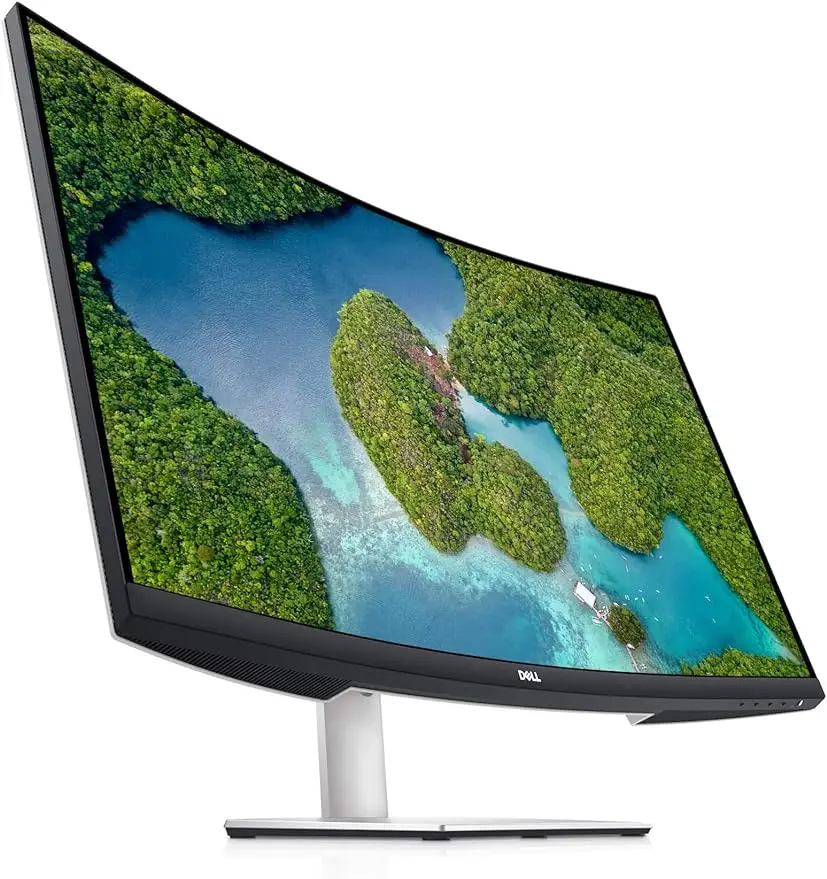 

S3221QS 32 Inch Curved 4K UHD,VA Ultra-Thin Bezel Monitor,AMD FreeSync, HDMI,DisplayPort,Built in Speakers,VESA Certified,Silver