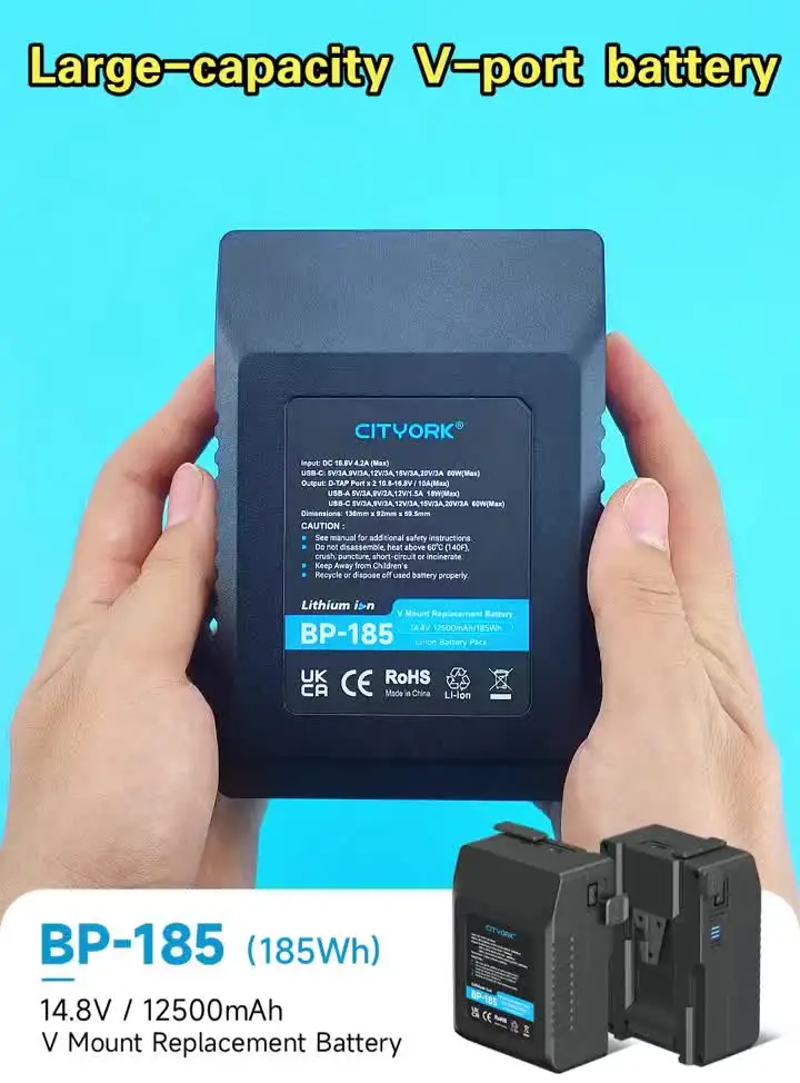 Батарея V-Lock PALO BP 222 BP-185 BP 95 для камеры