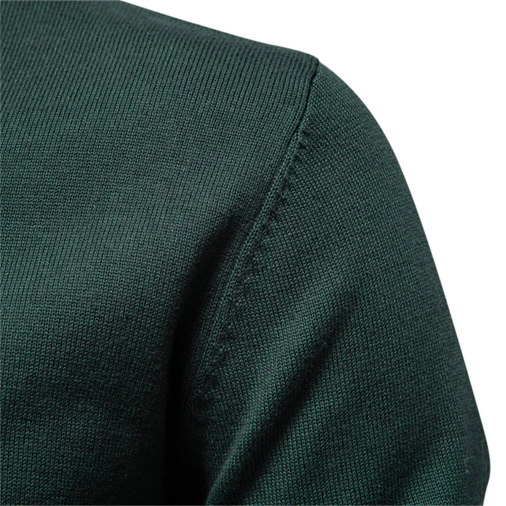 Mens Quarter Zip Cotton Pullover Sweaters Solid Color Casual Social Knit Mock Neck Polo Sweaters knitted sweater coat sweater coats