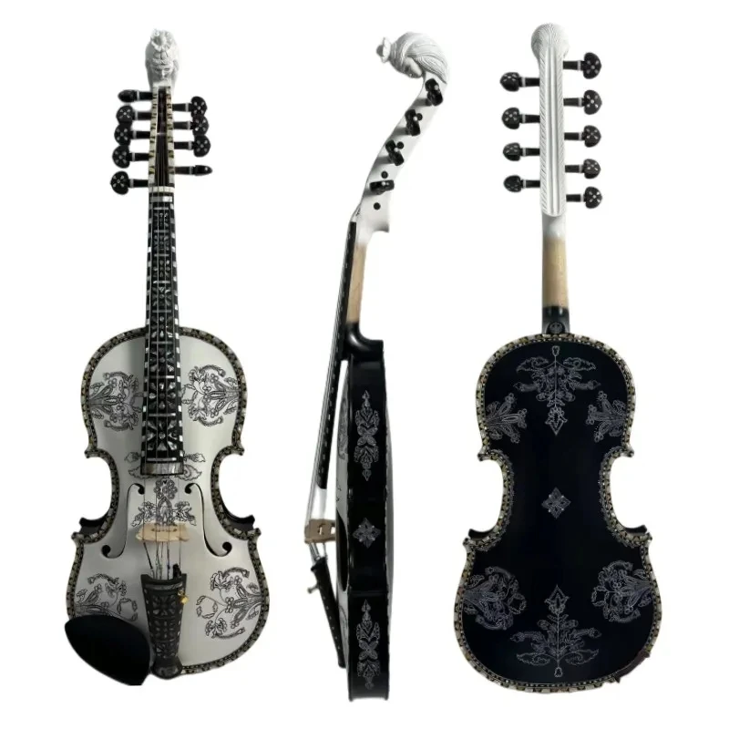 Deluxe fancy Norwegian fiddle 4/4 violin 9 strings Hardanger fiddle violin