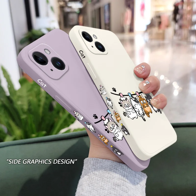 Air Cat Silicone Phone Case - Whimsical Feline Protector