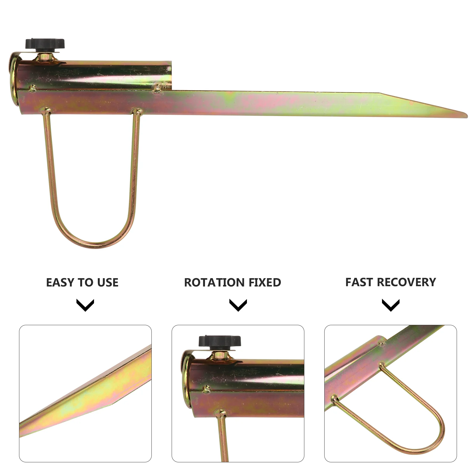 

Beach Umbrella Ground Inserted Rack Sun Support Seat Flagpole Stand Anchor Iron Base Holder