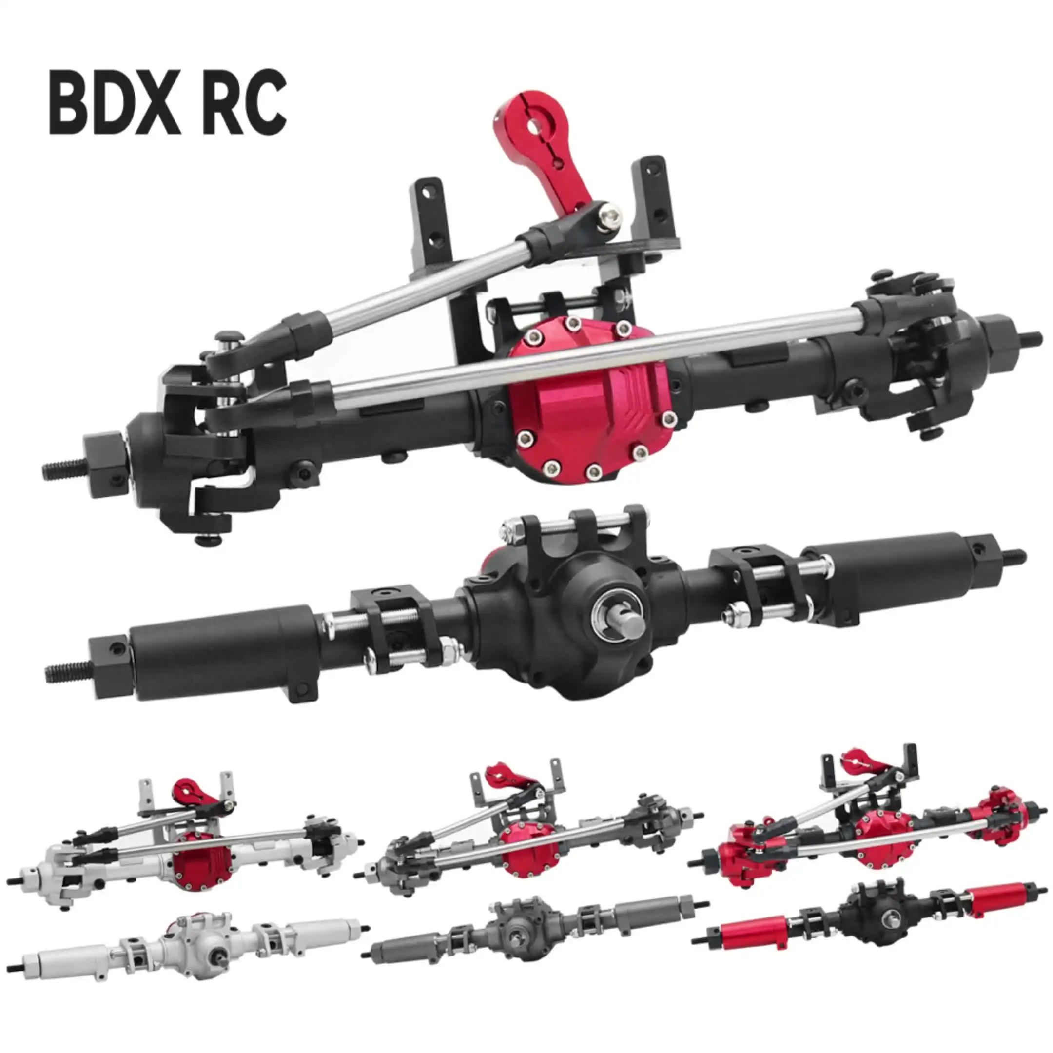 SCX10 II Aluminum Alloy CNC Front Rear Axle Set 30T/8T for 1/10 RC