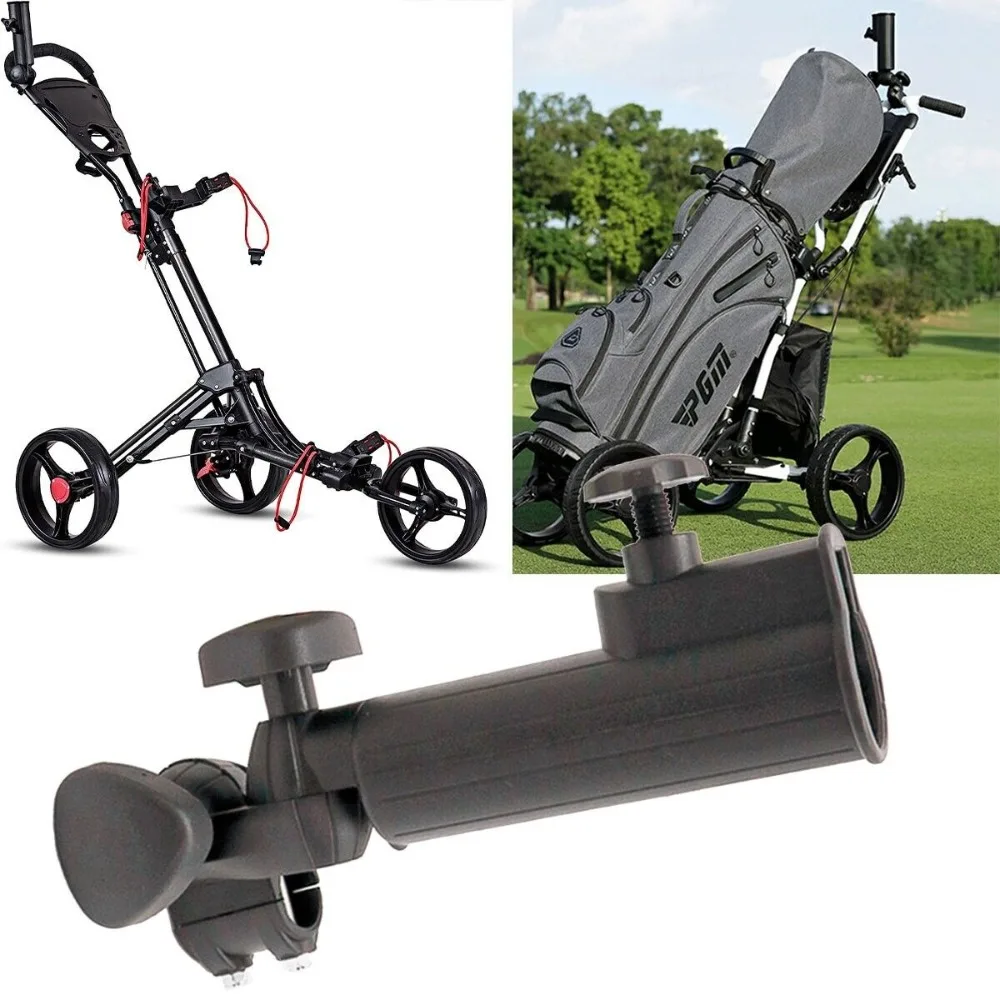 New Plastic Golf Umbrella Holder Accessory Universal Black Trolley Umbrella Clip Adjustable Stand Clamp Golf Accessory