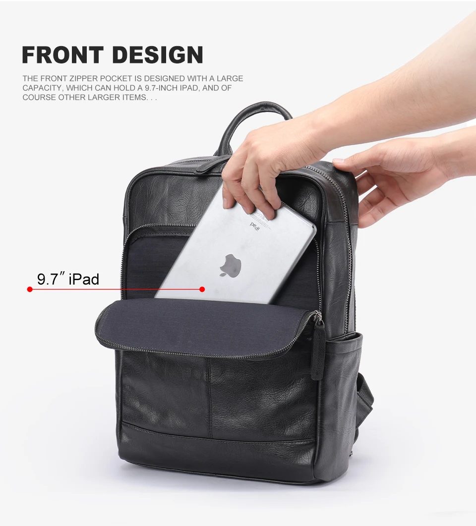 Designer Leather Laptop Backpack 14 Inch - The Backpack Shop UK
