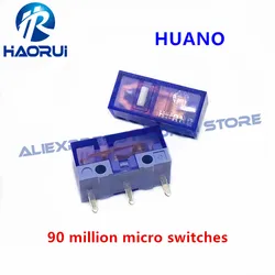 2 - Piece Silent Mouse Micro Switches with Black and Blue Transparent Shell for Longevity and Durability (2Pcs Purple)