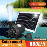Panneau solaire 500W 800L/H 12V, sans batterie, moteur de pompe submersible ultra silencieux, fontaine pour bassin à poissons, décoration de jardin, système hors réseau 2