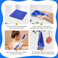 1/3 pcs African Mesh Sponge，Cleansing Exfoliating Towel for Sauna & Shower, Durable Personal Care Bath Tool，Gentle Deep Exfoliat 5