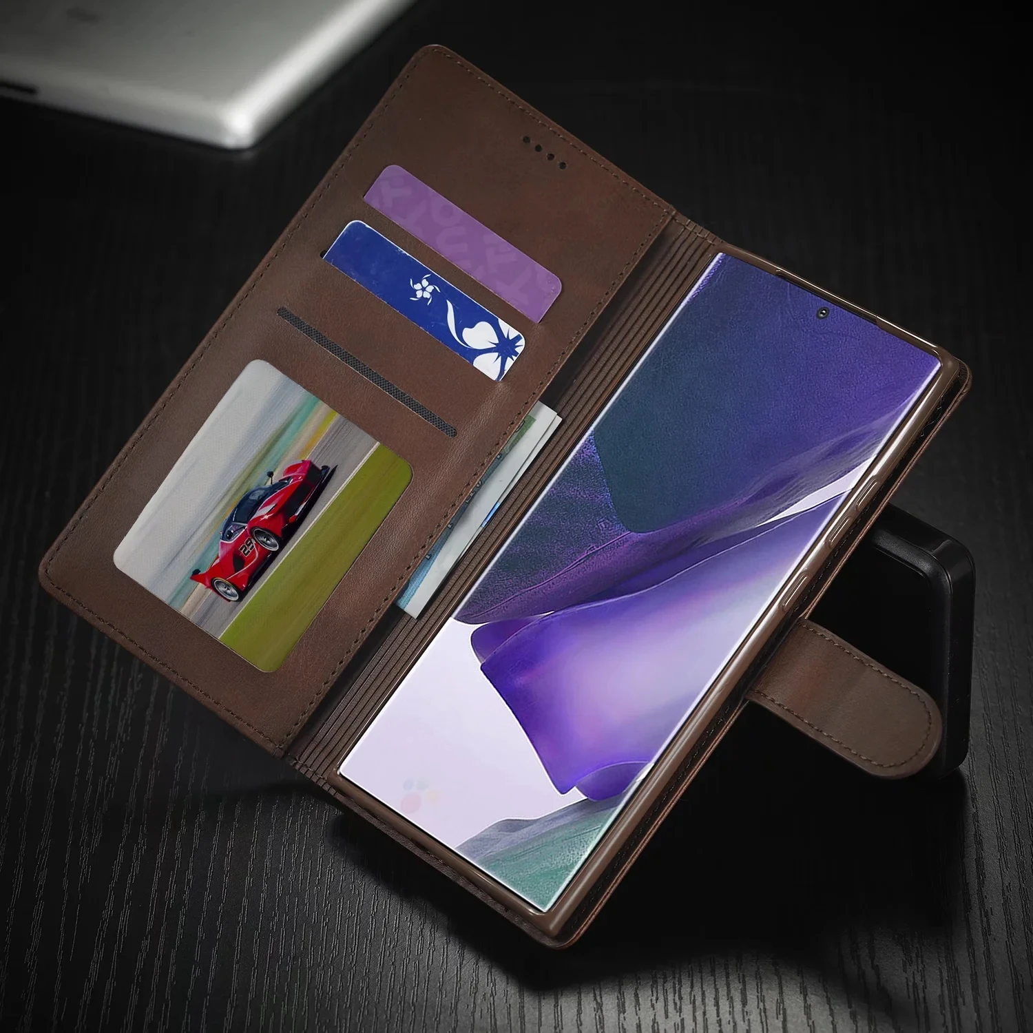 Leather Wallet Phone Cover - Stylish and Protective Case