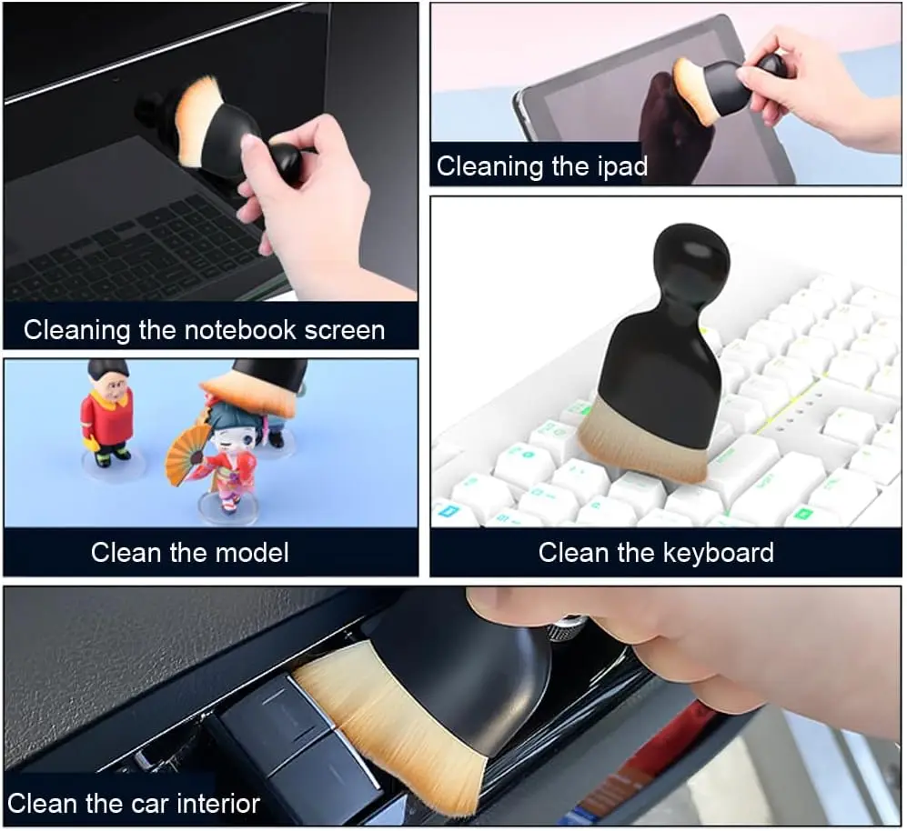Soft Cleaning Brush Keyboard Interior Crevices Cleaning Brush Car Dashboard Conditioner Air Outlet Cleaner Dust Removal Tools 6