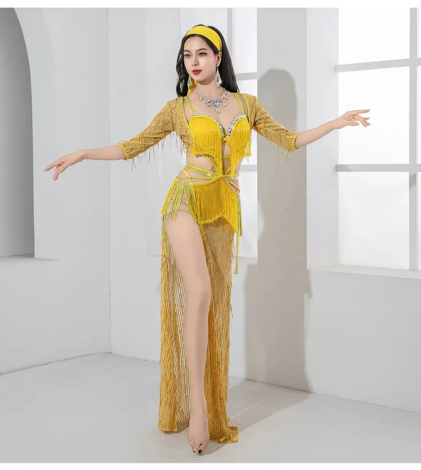 Floral Egyptian Belly Dance Costume Set Popsong Performance