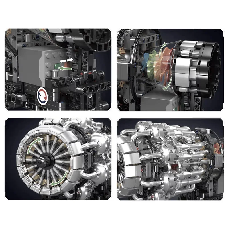 Mould King 10216 Turbojet Engine view 2