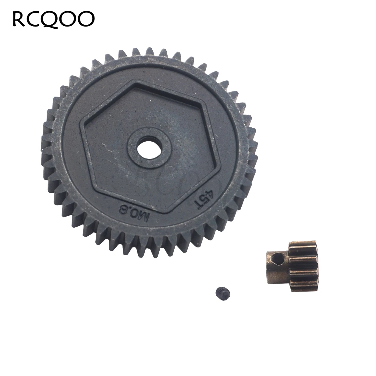 

Metal 45T Mod 0.8 Spur Gear & 32P 11T 3.175mm Motor Gear Pinion Compatible with Traxxas TRX-4 TRX-6 RC Car