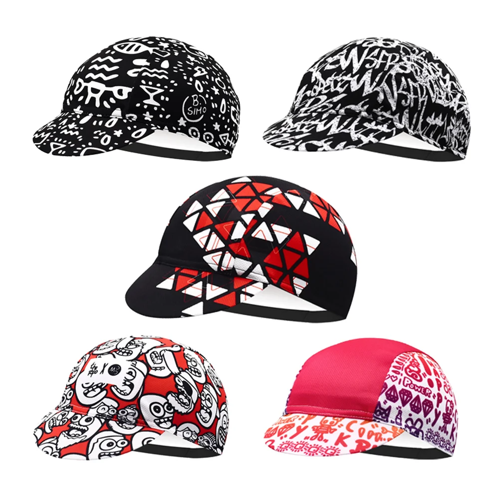 Classic Breathable Polyester Cycling Cap, MTB Bicycle Hat, Summer Racing Cap