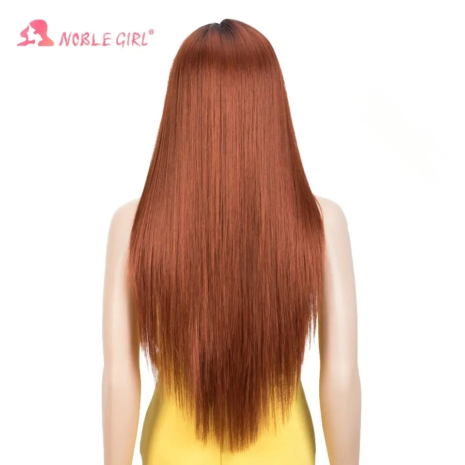 28Inch Long Straight Lace Front Wig for Black Women
