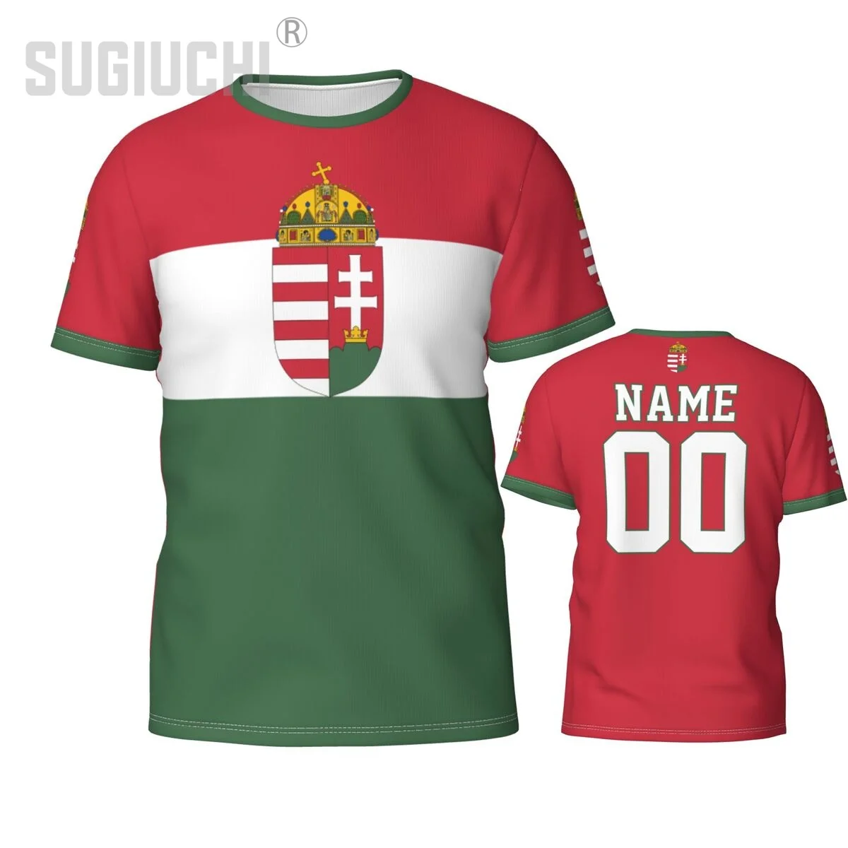 

Custom Name Number Hungary Flag Emblem 3D T-shirts For Men Women Tees jersey team Clothes Soccer Football Fans Gift T shirt