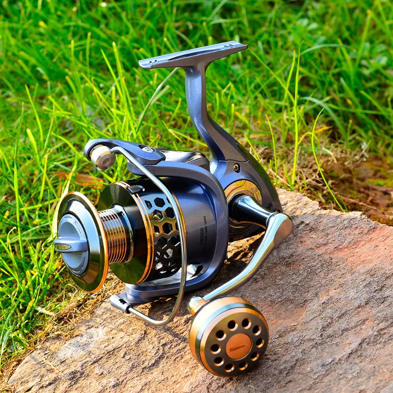 

Spinning Wheel Fishing Reel Metal Handle 5.2:1 Metal Spool DR2000-7000 Gear Ratio High Speed Long Casting Fishing Reel Wheels