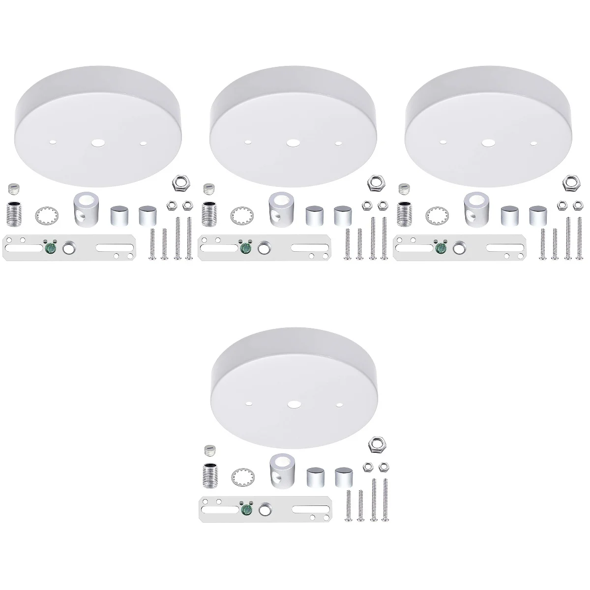 

4 Sets Light Fitting Lighting Accessories Canopy Chandelier Plate Metal Ceiling White Lights