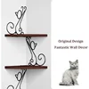 Corner Shelf Wall Mount, 4 Tier Floating Shelves for Wall, Easy-to-Assemble Wall Shelves Rustic Wood Decor 4