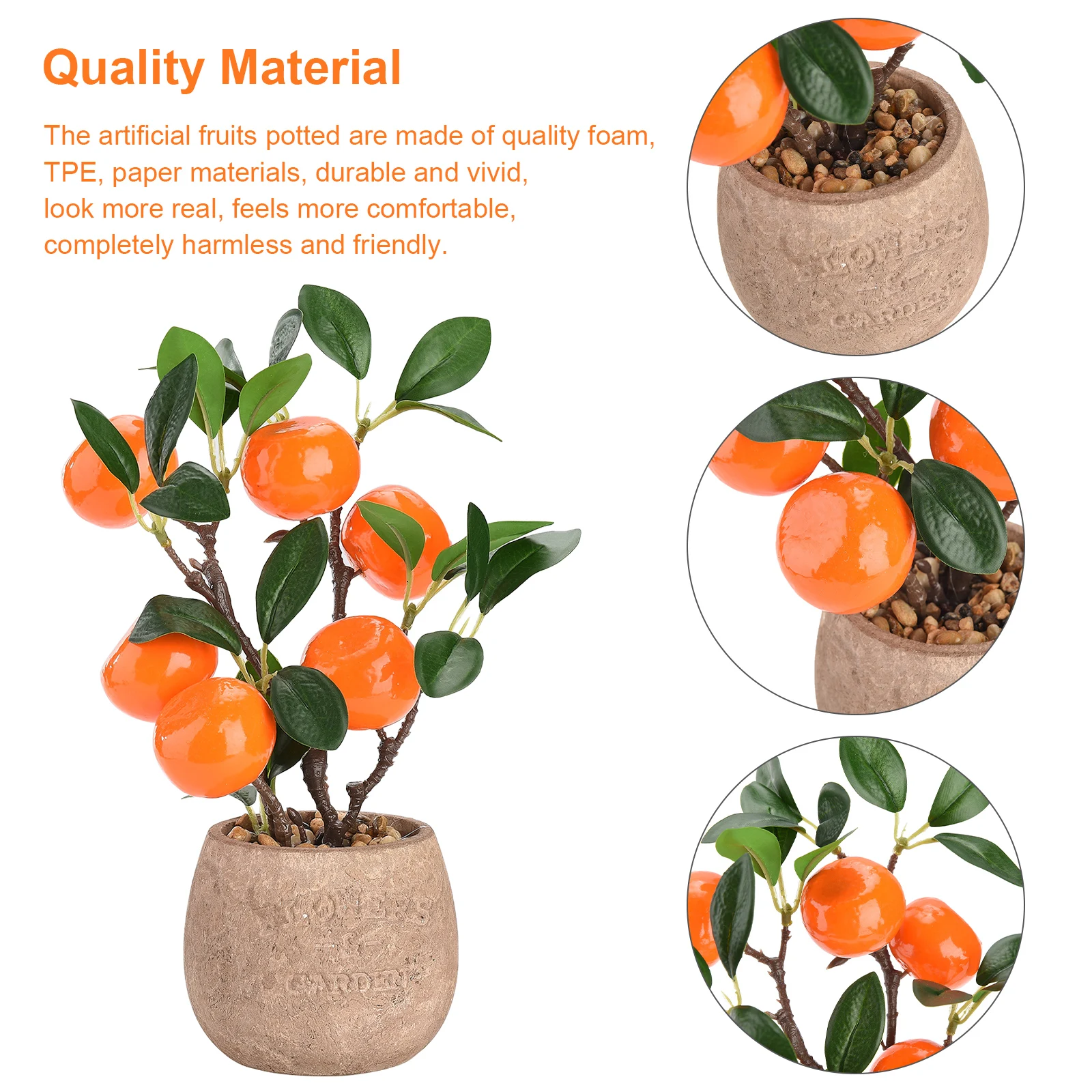 Albero Da Frutto Artificiale Pianta Finta In Vaso Bonsai Arancia Limone Kumquat Mela Albero Da Frutto Davanzale Della Finestra Giardino Fai Da Te Deco